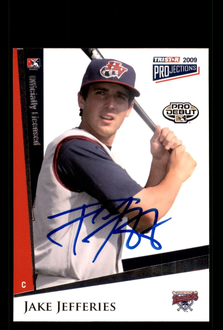 Signed Baseball Card Auto Jake Jefferies 2009 TriStar PROjections #92 Renegades