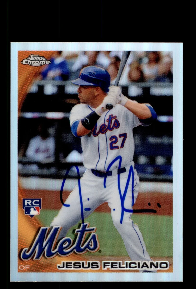 Signed Baseball Card Auto Jesus Feliciano 2010 Topps Chrome #CHR04 Mets Ref.