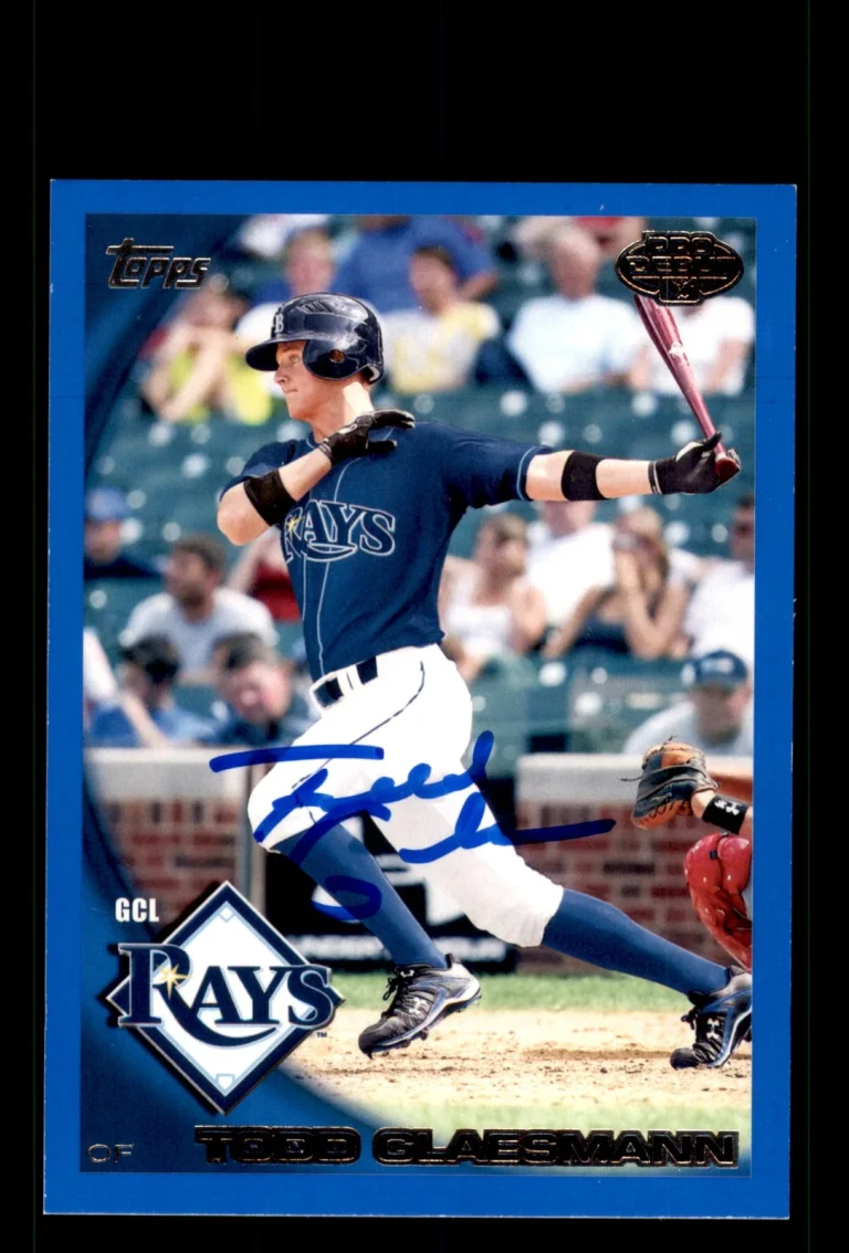Signed Baseball Card Auto Todd Glaesmann 2010 Topps Pro Debut Blue #180 /259