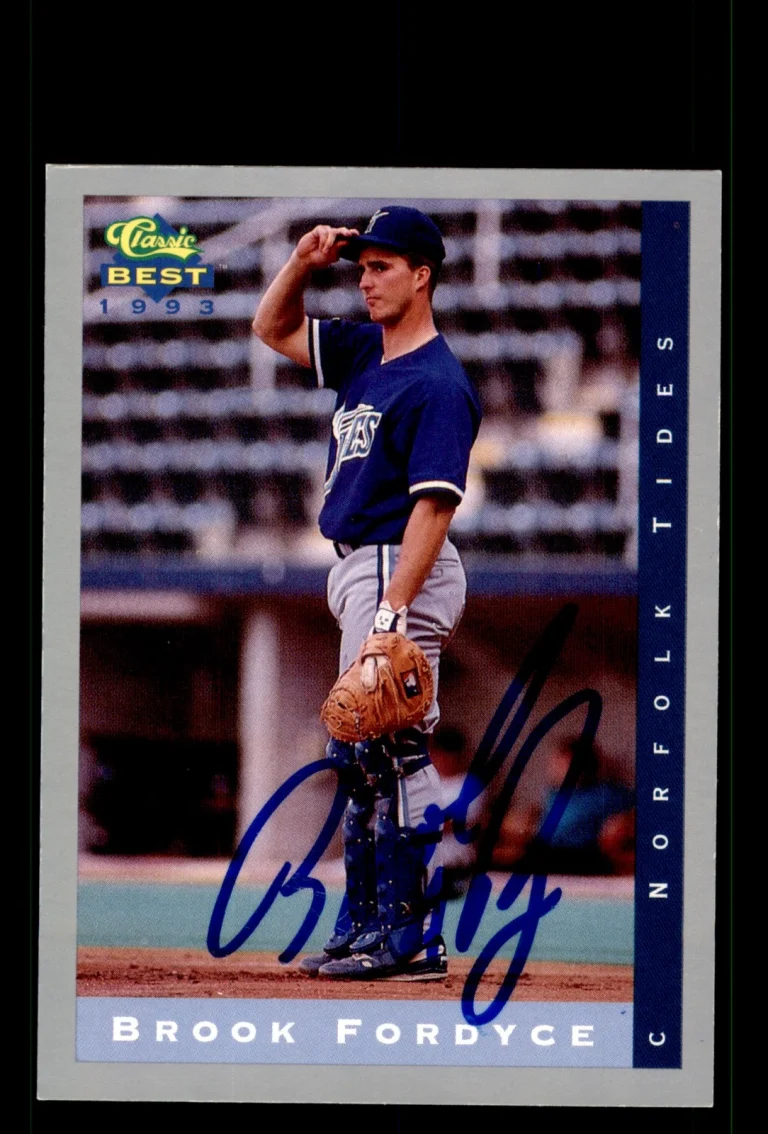 Signed Baseball Card Auto Brook Fordyce 1993 Classic Best #135 Norfolk Tides