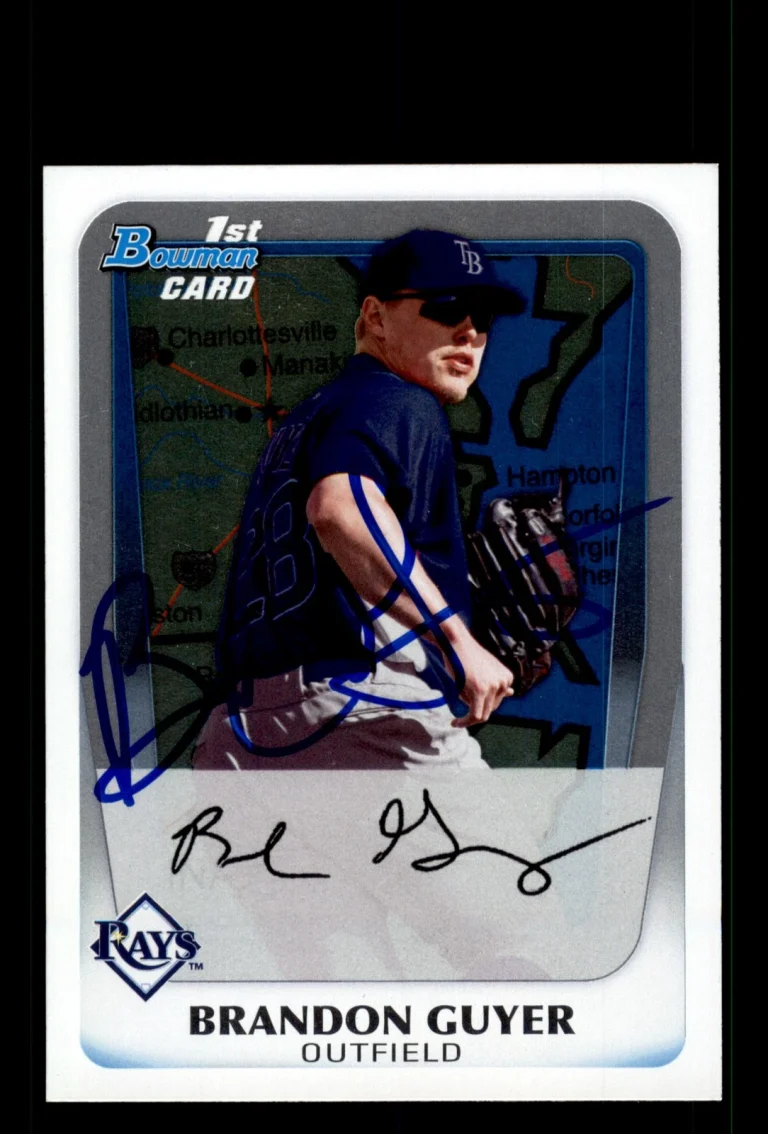 Signed Baseball Card Auto Brandon Guyer 2011 Bowman International #BP45 Rays