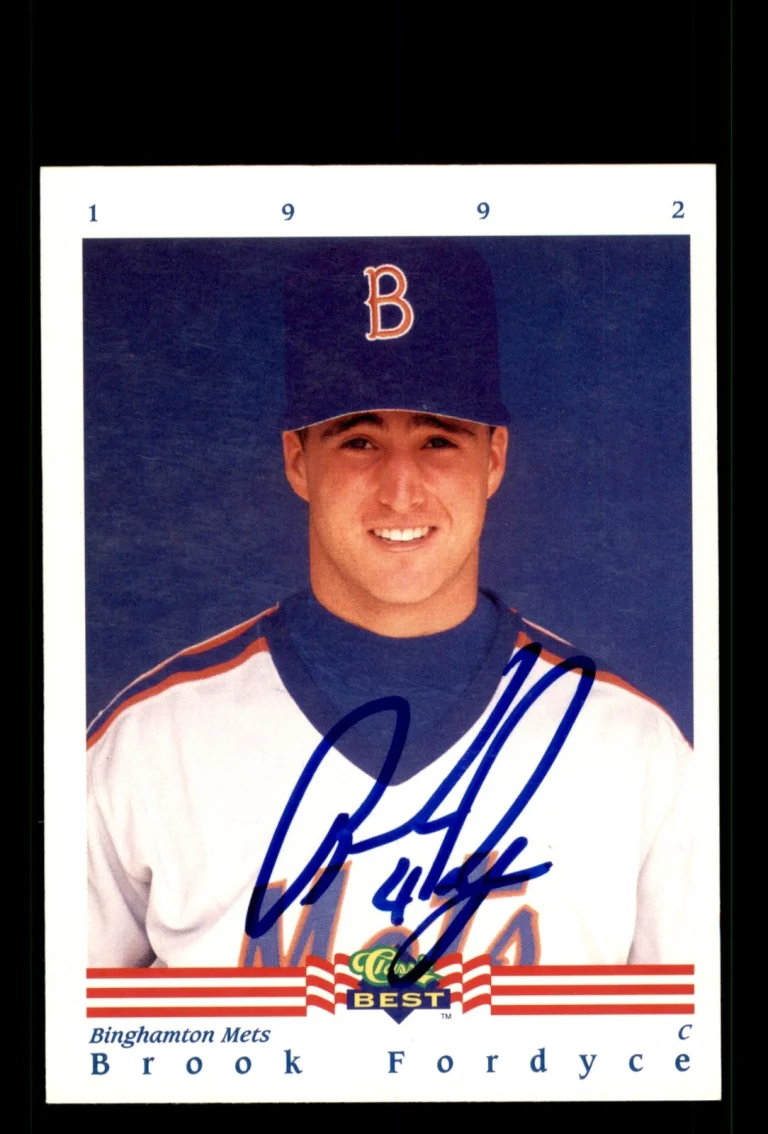 Signed Baseball Card Auto Brook Fordyce 1992 Classic Best #25 Binghamton Mets