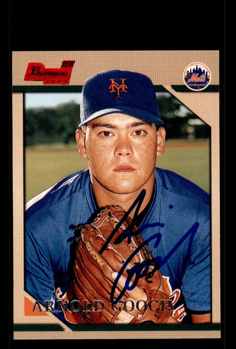 Signed Baseball Card Auto Arnold Gooch 1996 Bowman #254 New York Mets