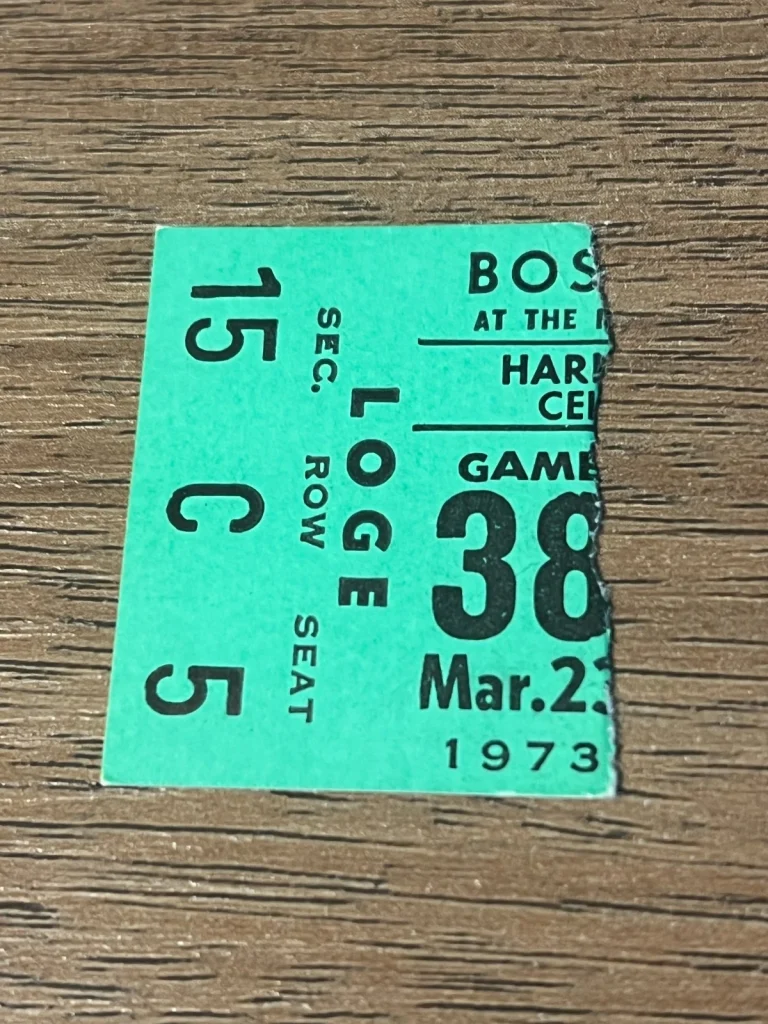 VTG Basketball Ticket Stub BOSTON CELTICS ATLANTA HAWKS 3/23 1973 PETE MARAVICH