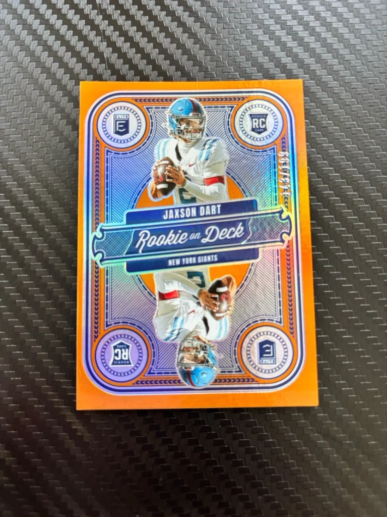 2025 Panini Donruss Elite - Rookie on Deck Jaxson Dart #20 Orange /199 (RC)