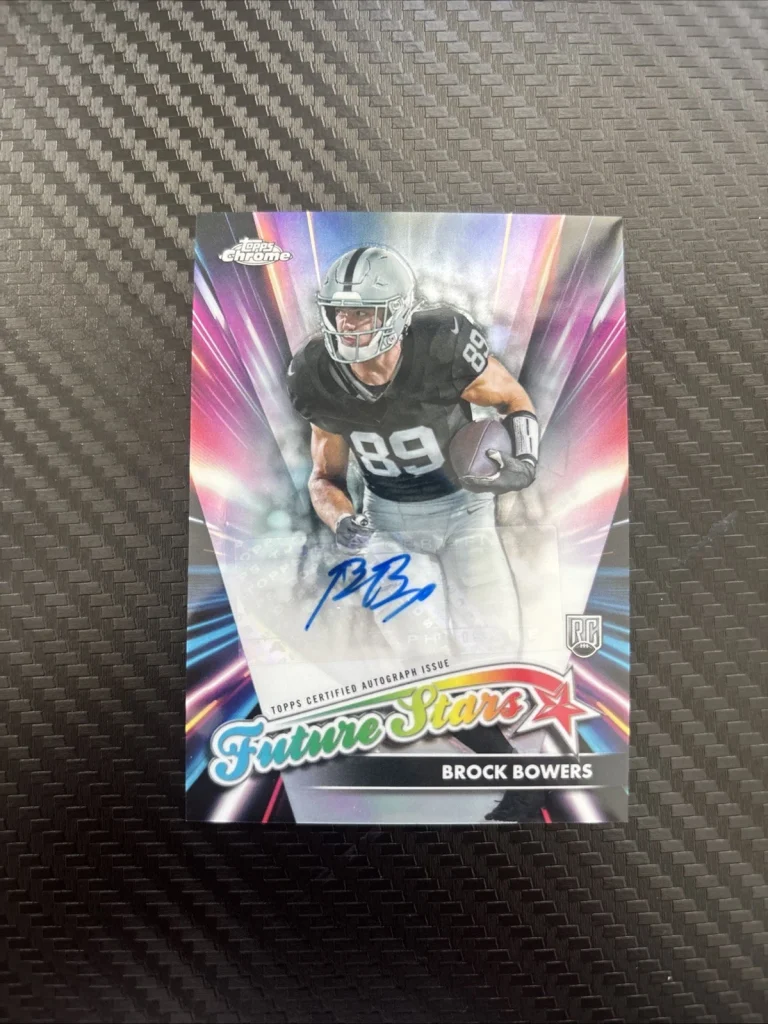2024 Topps Chrome Football Future Stars Brock Bowers Auto Rookie RC