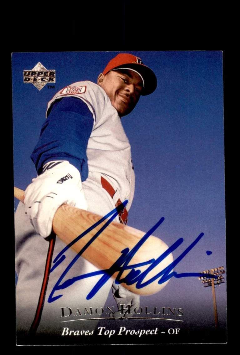 Signed Baseball Card Auto Damon Hollins 1995 Upper Deck Minor League #50 Bulls