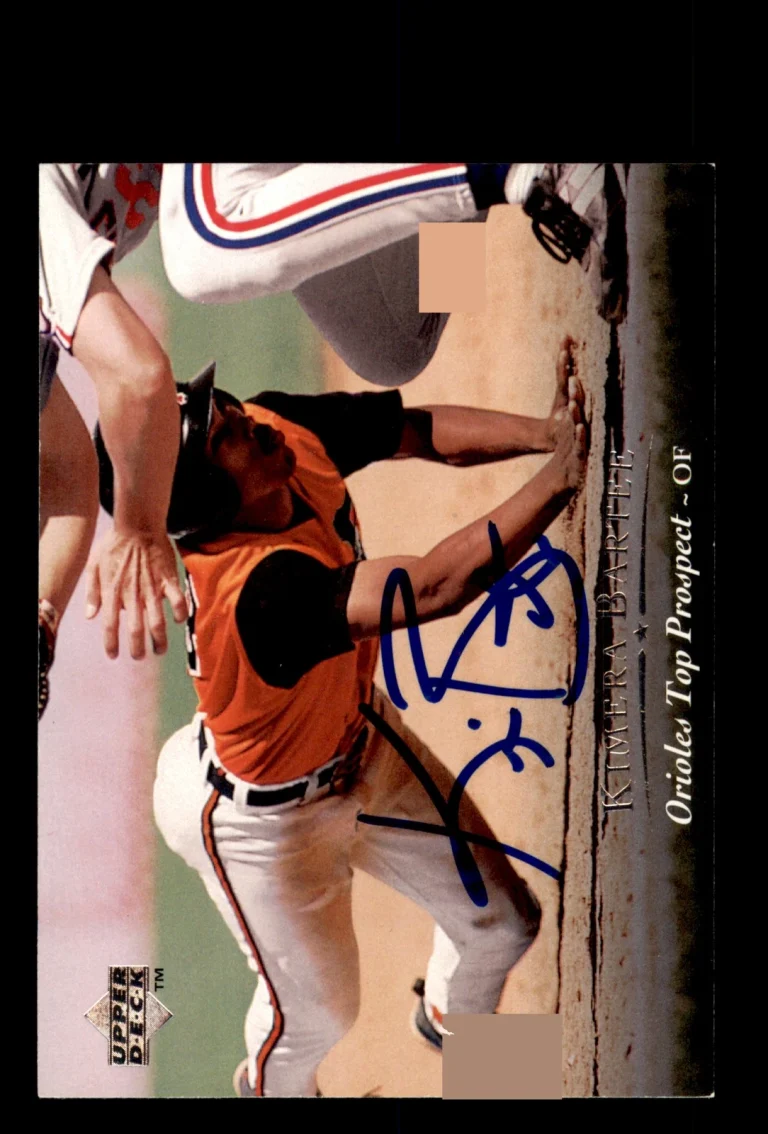 Signed Baseball Card Auto Kimera Bartee 1995 Upper Deck Minor League #42
