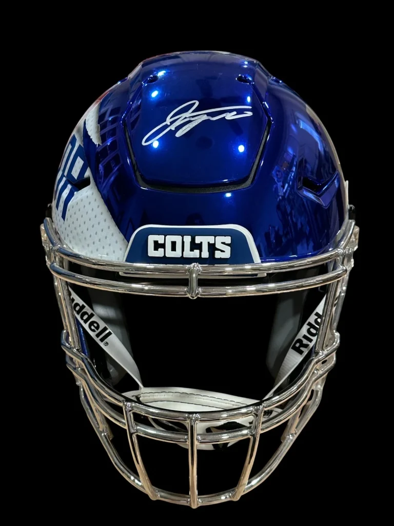 Jonathan Taylor Indianapolis Colts Signed Autograph Jersey Rippe Flex Helmet BAS