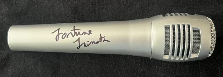 SIGNED MICROPHONE AUTO FORTUNE FEIMSTER COMEDIAN ACTOR JSA COA