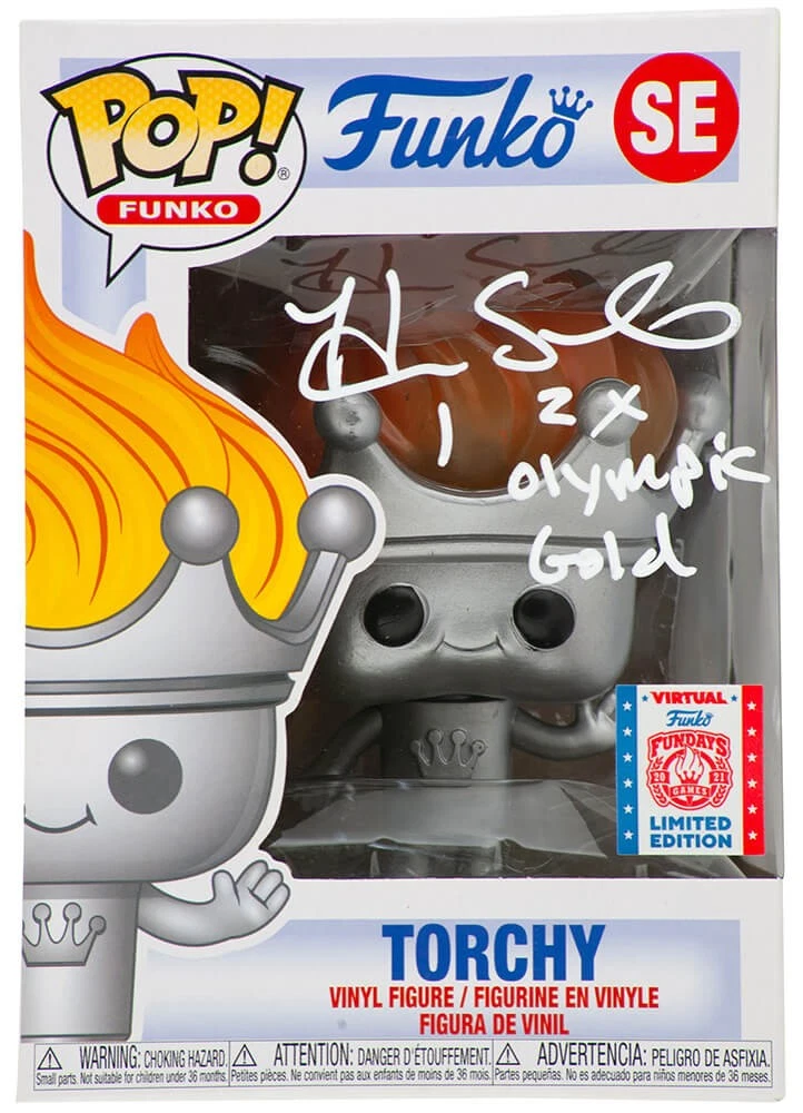 Hope Solo Signed Torchy Funko Pop Doll #SE w/2x Olympic Gold - (SCHWARTZ COA)