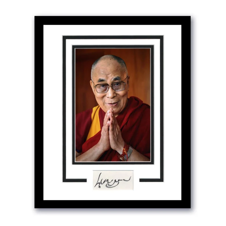 Dalai Lama AUTOGRAPH Signed Tibet His Holiness Custom Framed 11x14 Display ACOA