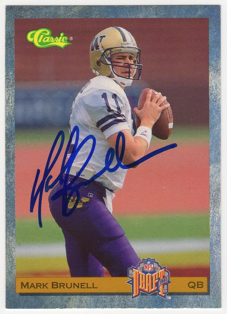 Mark Brunell Signed 1993 Classic Football Rookie Trading Card #88 (SCHWARTZ COA)