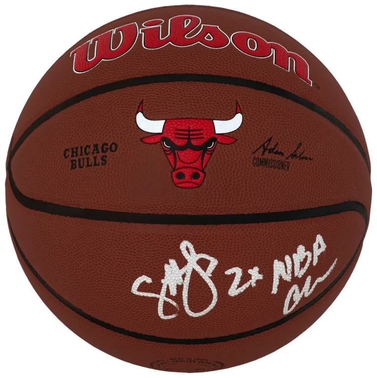 Craig Hodges Signed Bulls Logo Wilson NBA Basketball w/2x Champs -(SCHWARTZ COA)