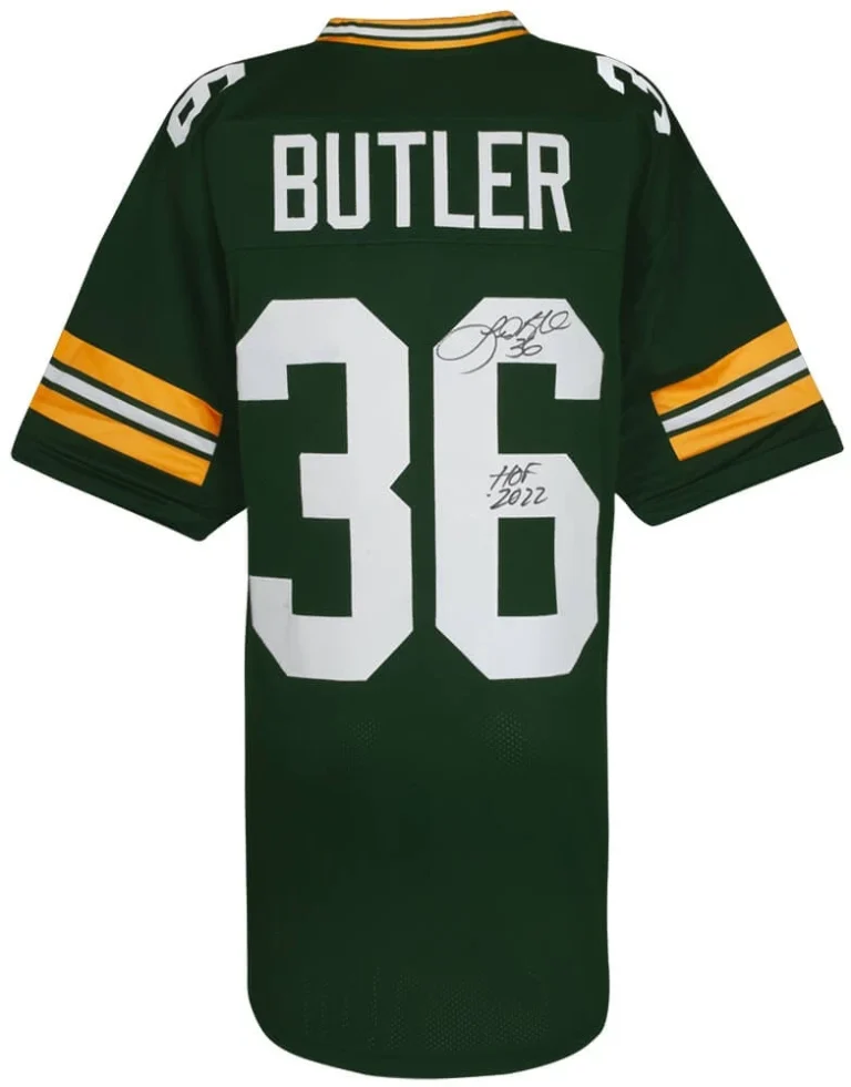 LeRoy Butler (PACKERS) Signed Green Custom Football Jersey w/HOF 2022 - (SS COA)