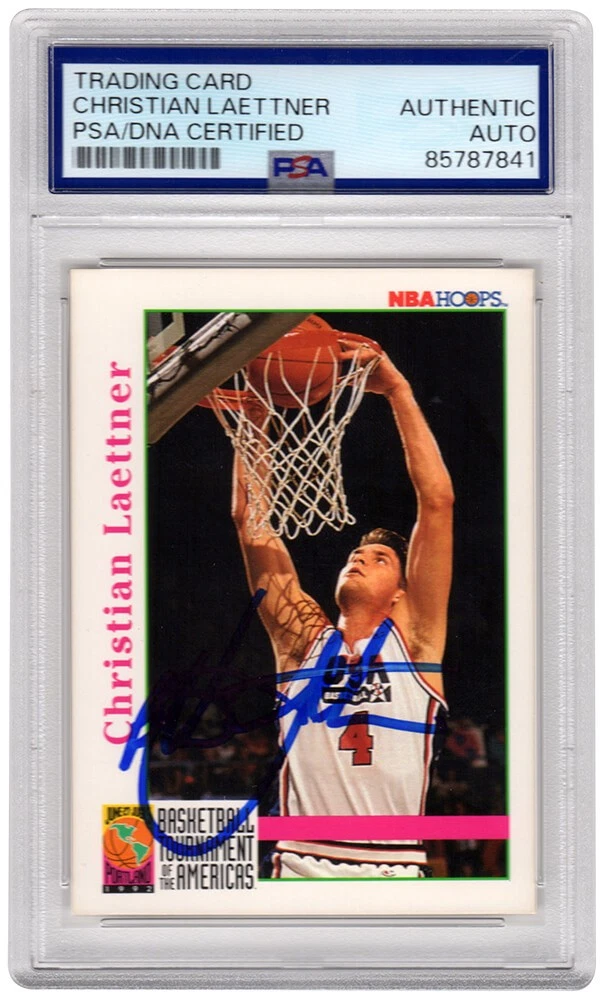 Christian Laettner Signed Team USA Olympics 1992 NBA Hoops Card #342 - (PSA/DNA)