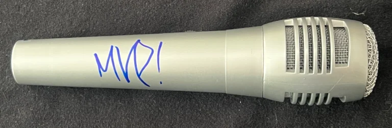 SIGNED MICROPHONE AUTO MVP MONTEL VONTAVIOUS PORTER AEW WWE WRESTLING JSA COA