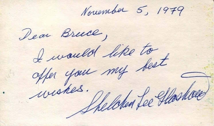 Sheldon Glashow 1979 Nobel Prize Physics Theoretical Physicist Signed Autograph