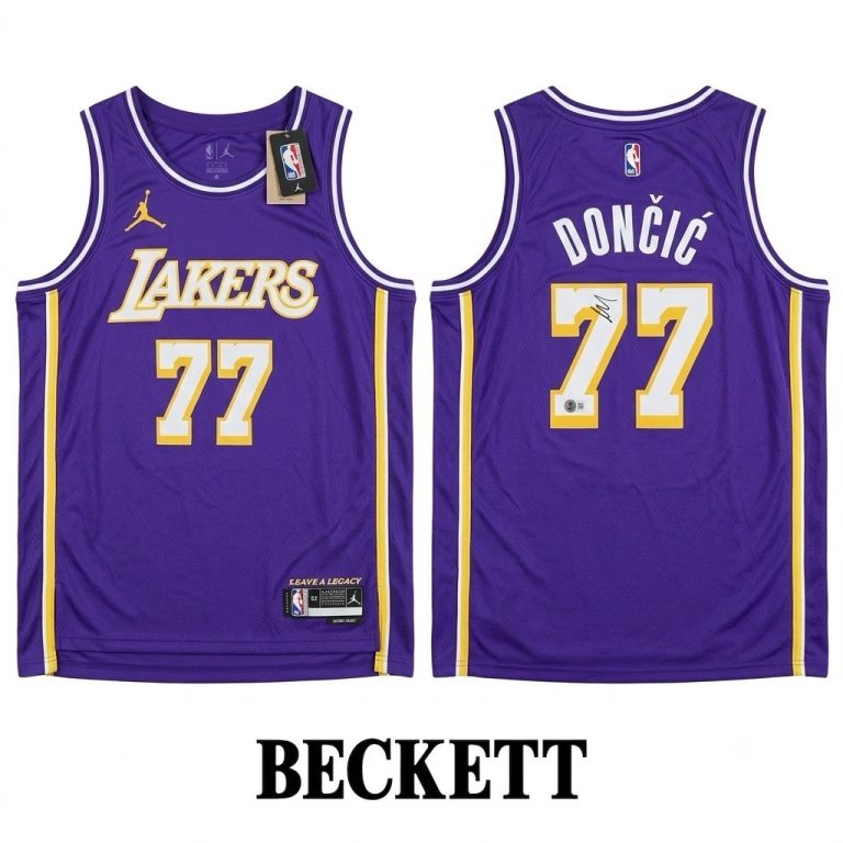Luka Doncic Signed Jersey Beckett Authentic Autograph Los Angeles Lakers XL