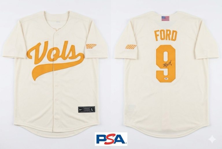 Henry Ford Signed Jersey Tennessee Volunteers PSA Authentic Autograph Lg