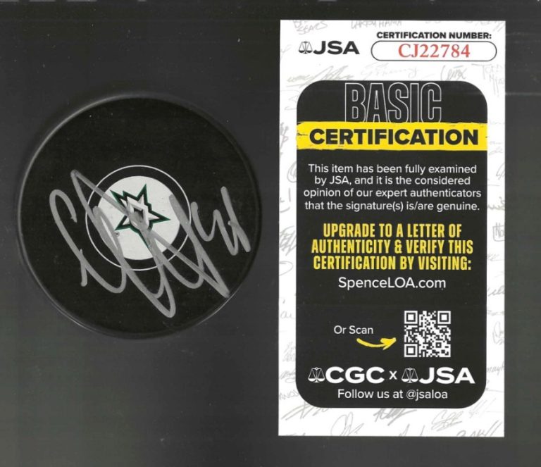 Ilya Lyubushkin Signed Dallas Stars Puck JSA COA