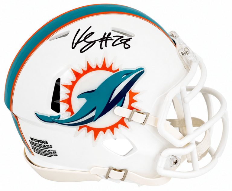 Kenneth Grant Signed Miami Dolphins Riddell Speed Mini Helmet - (SCHWARTZ COA)
