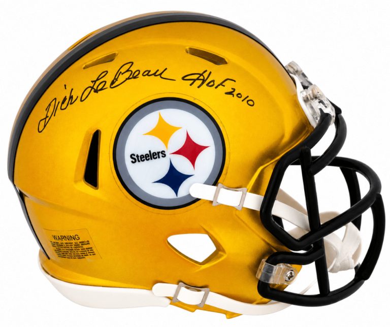 Dick LeBeau Signed Steelers FLASH Riddell Mini Helmet w/HOF 2010 -(SCHWARTZ COA)