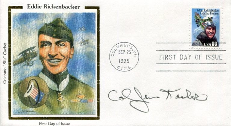 James Kasler 3x Air Force Cross Korean War Ace Pilot POW Signed Autograph FDC