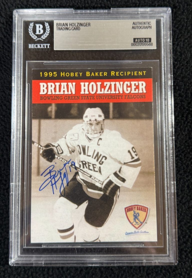 Brian Holzinger Signed 2022 Hobey Baker Committee Issued Bowling Green Card BAS