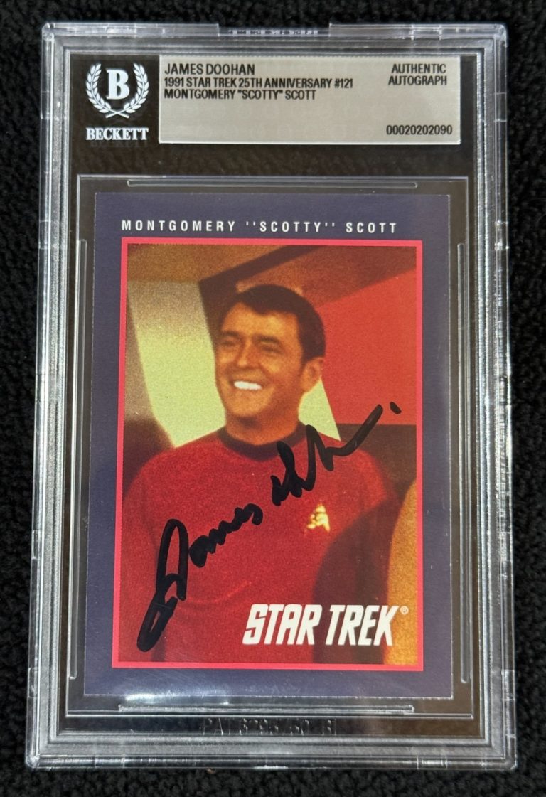 James Doohan Signed 1991 Star Trek 25th Anniversary Scotty Card #121 BAS