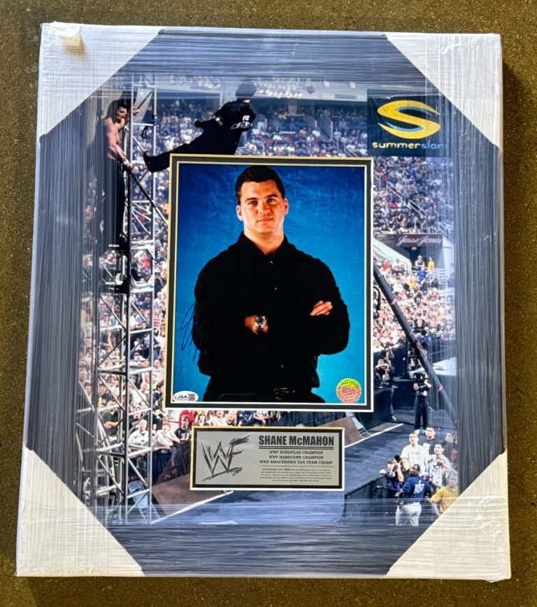 Shane McMahon Signed Framed WWF Racing Reflections 8x10 Photo WWE JSA COA