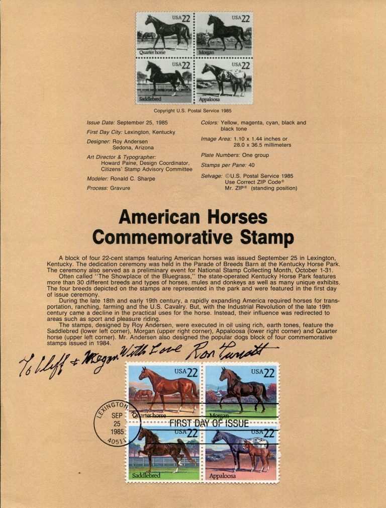 Ron Turcotte Triple Crown Kentucky Derby Secretariat Signed Autograph FDC Sheet