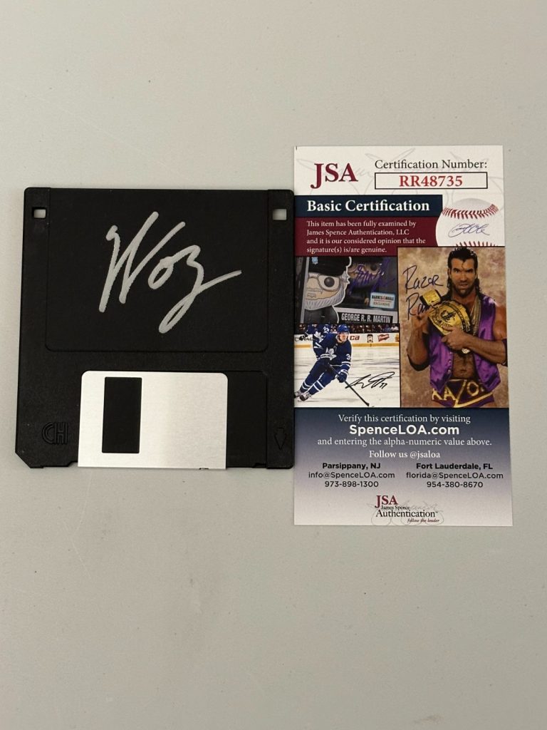 Steve Wozniak Co-Founder Apple Inc Signed Autograph Floppy Disc JSA