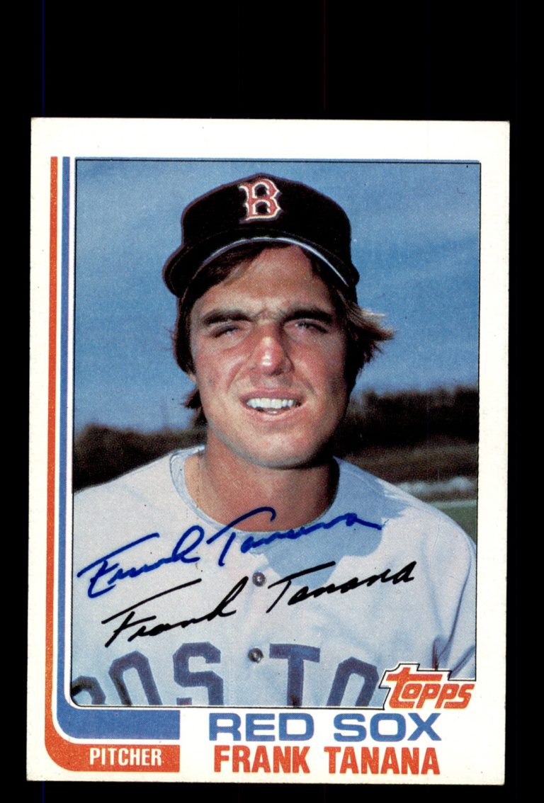 Signed Baseball Card Auto Frank Tanana 1982 Topps #792 Boston Red Sox