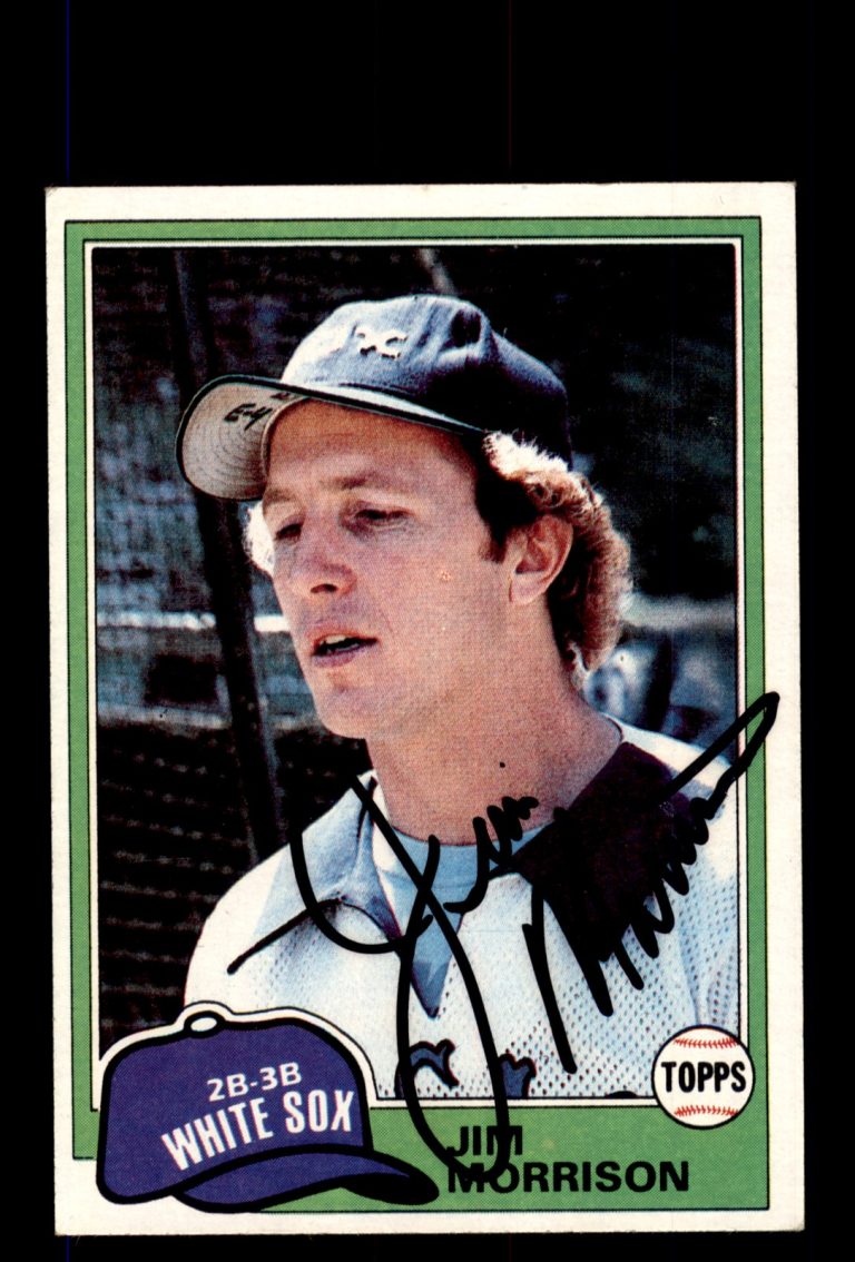 Signed Baseball Card Auto Jim Morrison 1981 Topps #323 Chicago White Sox