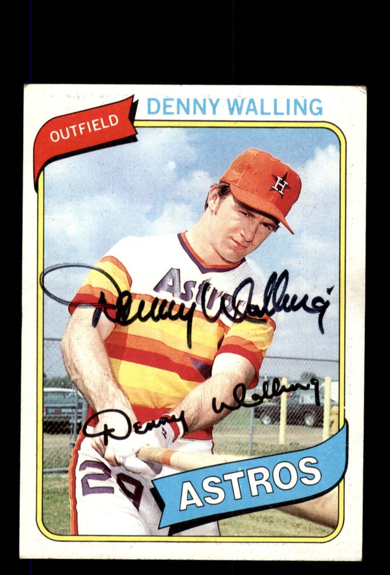 Signed Baseball Card Auto Denny Walling 1980 Topps #306 Houston Astros