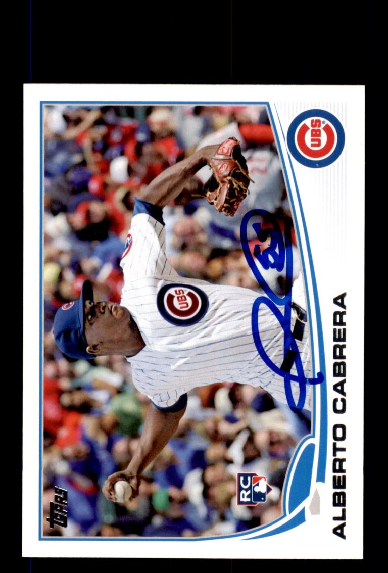 Signed Baseball Card Auto Alberto Cabrera 2013 Topps #534 Chicago Cubs