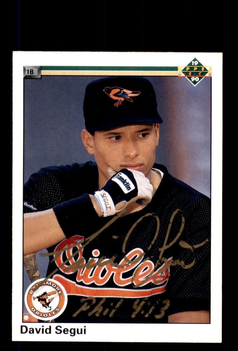 Signed Baseball Card Auto David Segui 1990 Upper Deck #773 Baltimore Orioles