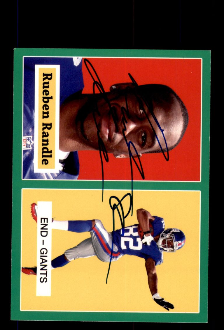 Signed Football Card Auto Rueben Randle 2012 Topps #12 New York Giants