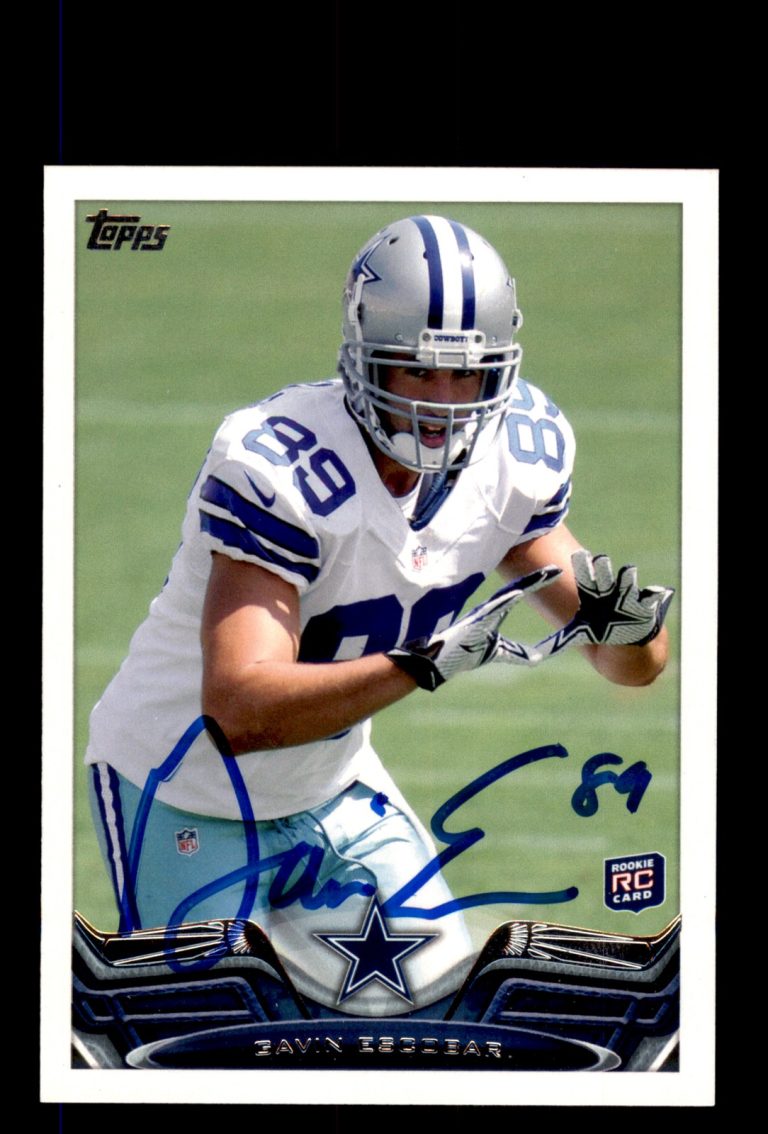 Signed Football Card Auto Gavin Escobar 2013 Topps #395 Dallas Cowboys