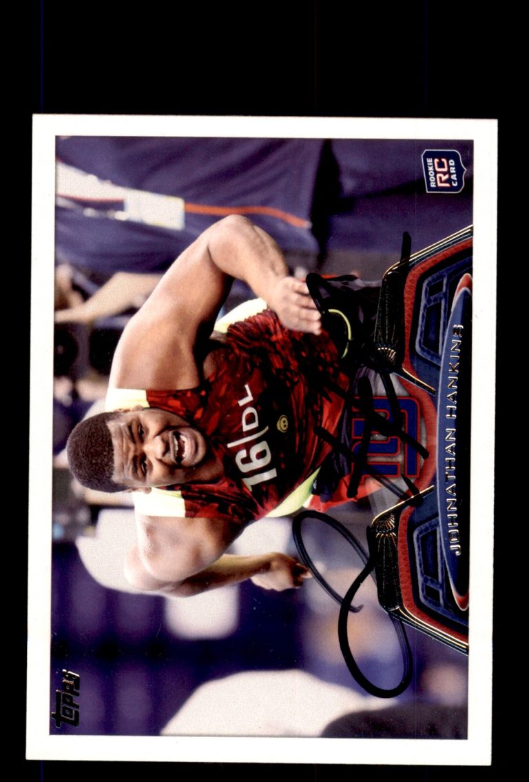 Signed Football Card Auto Johnathan Hankins 2013 Topps #96 New York Giants