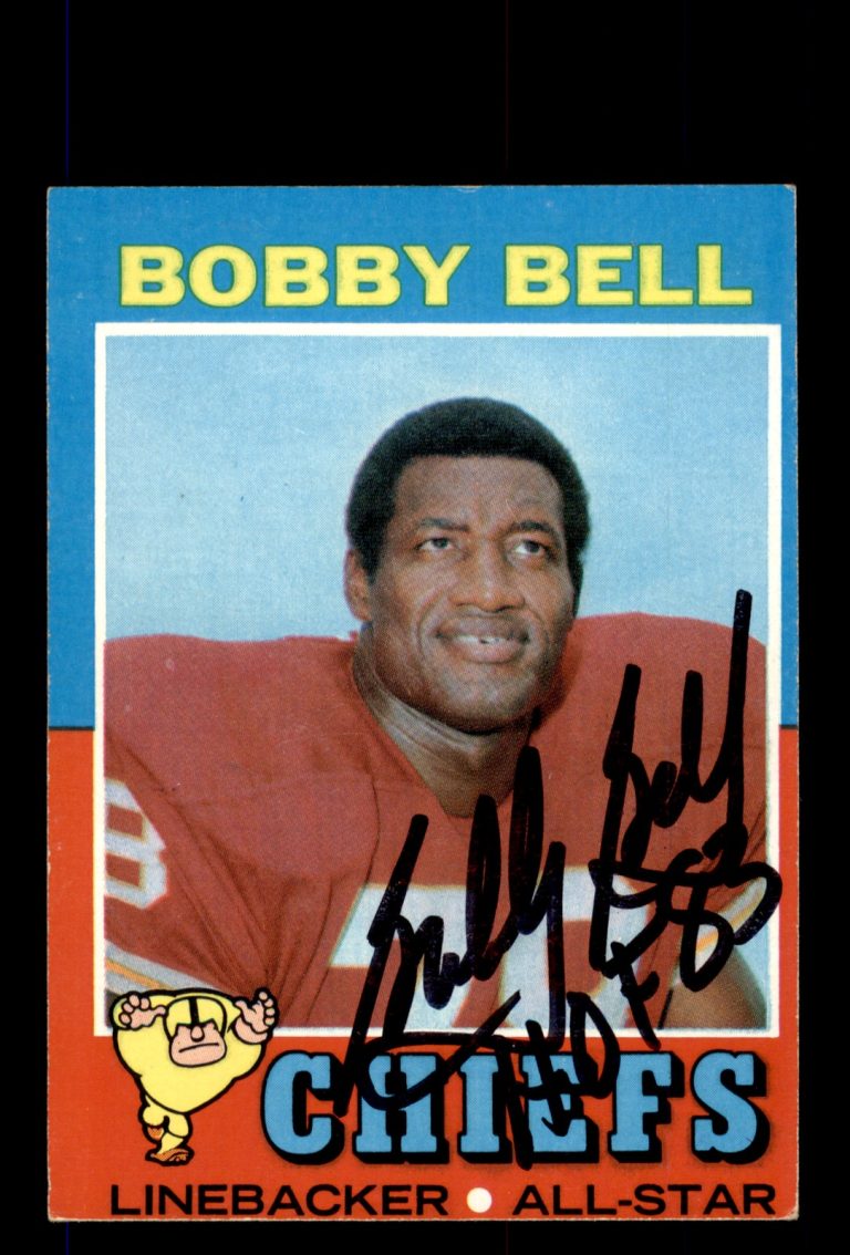 Signed Football Card Auto Bobby Bell 1971 Topps #35 Kansas City Chiefs