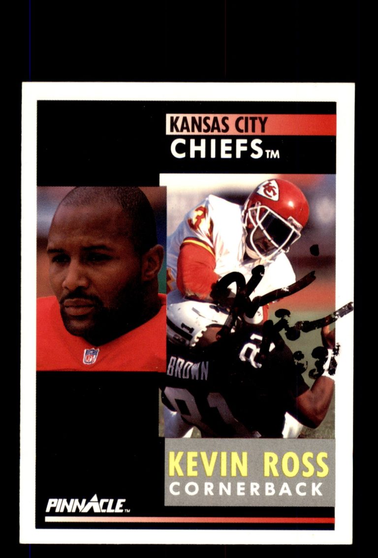 Signed Football Card Auto Kevin Ross 1991 Pinnacle #114 Kansas City Chiefs