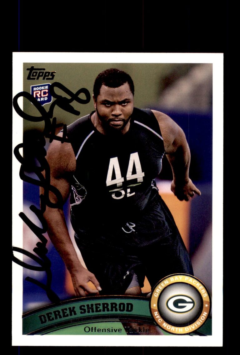 Signed Football Card Auto Derek Sherrod 2011 Topps #172 Green Bay Packers
