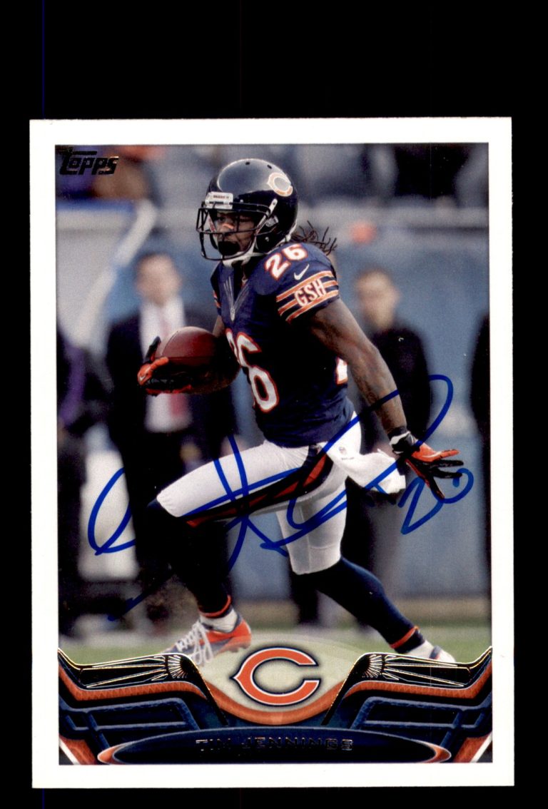 Signed Football Card Auto Tim Jennings 2013 Topps #304 Chicago Bears