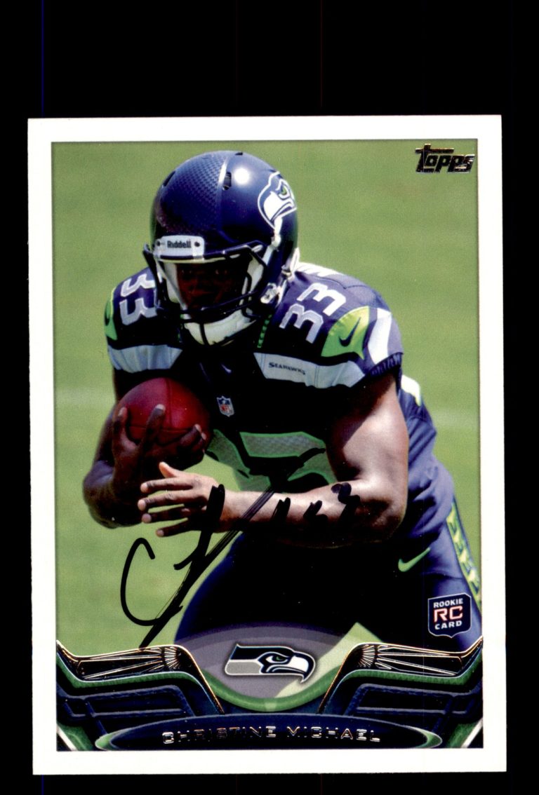 Signed Football Card Auto Christine Michael 2013 Topps #294 Seattle Seahawks