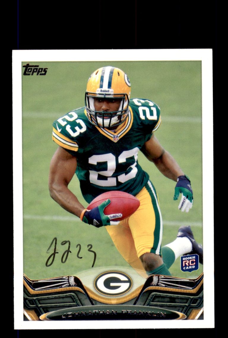 Signed Football Card Auto Johnathan Franklin 2013 Topps #145 Green Bay Packers
