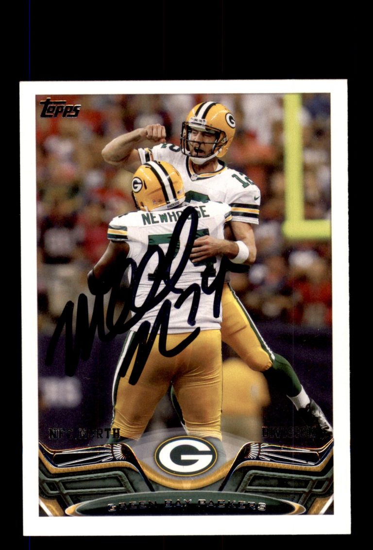 Signed Football Card Auto Green Bay Packers 2013 Topps #361 Marshall Newhouse