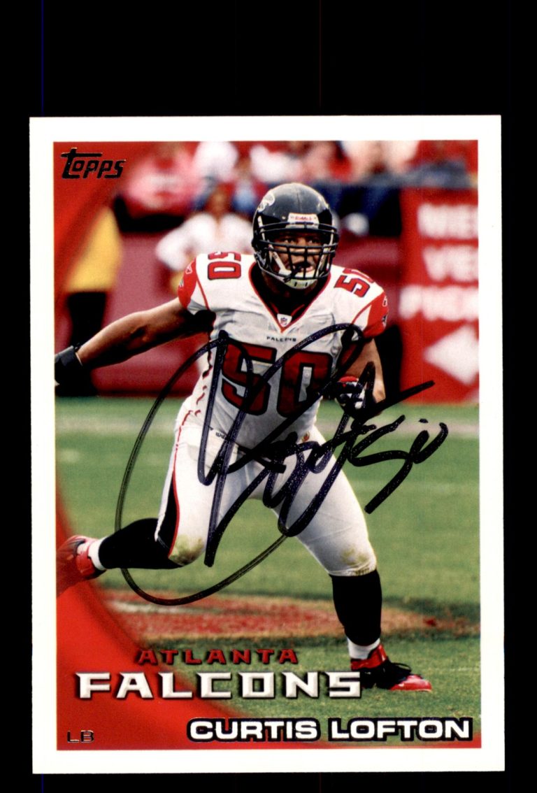 Signed Football Card Auto Curtis Lofton 2010 Topps #118 Atlanta Falcons