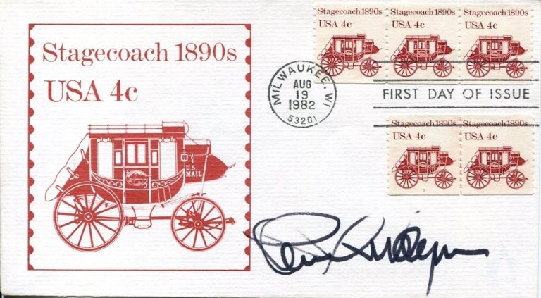 Patrick Wayne Son of John The Searchers McLintock! Alamo Signed Autograph FDC